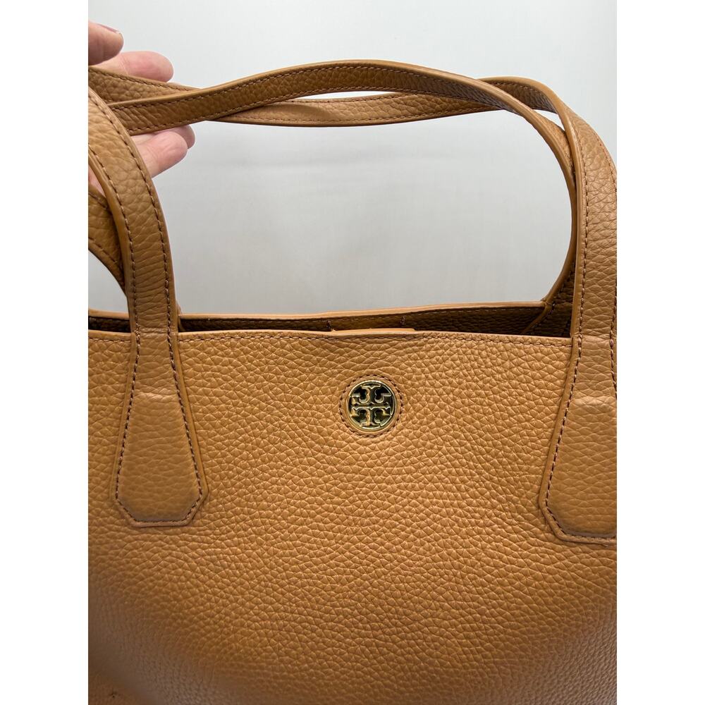 Tory Burch Tote Bag Pebbled Leather - Tan/ Camel gold hardware - Picture 2 of 9